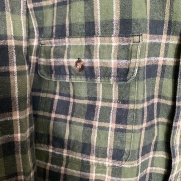 Carhartt Mens Workwear Button Down Plaid Flannel Shirt Sz 2XL Green Thick - Picture 3 of 7